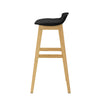 SoBuy FST79-SCH Tabouret de Bar Design Chaise Haute de Bar Cuisine avec Repose-Pieds et Piètement en Bois de Chêne Haute Qualité