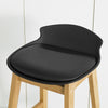 SoBuy FST79-SCH Tabouret de Bar Design Chaise Haute de Bar Cuisine avec Repose-Pieds et Piètement en Bois de Chêne Haute Qualité