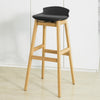 SoBuy FST79-SCH Tabouret de Bar Design Chaise Haute de Bar Cuisine avec Repose-Pieds et Piètement en Bois de Chêne Haute Qualité