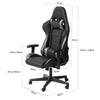 SoBuy FST82-Sch Scaun Gaming Scaun Gamer Ergonomic Scaun de Birou Rotativ -Înălțime Reglabilă