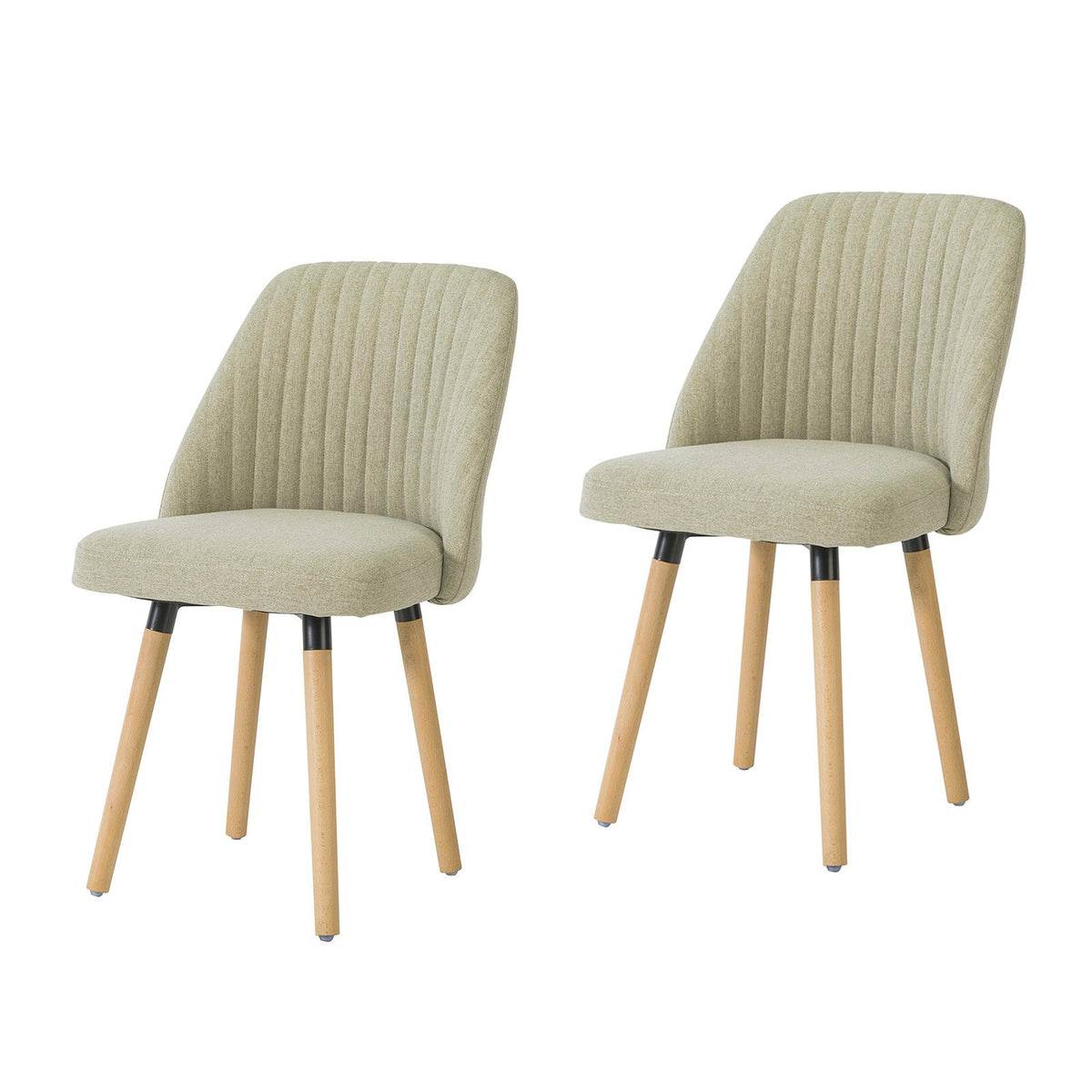 SoBuy FST84-MI x2 Lot de 2 Chaises de Salle à Manger Chaise de Cuisine Chaise de Visiteur avec Dossier et Assise Rembourée