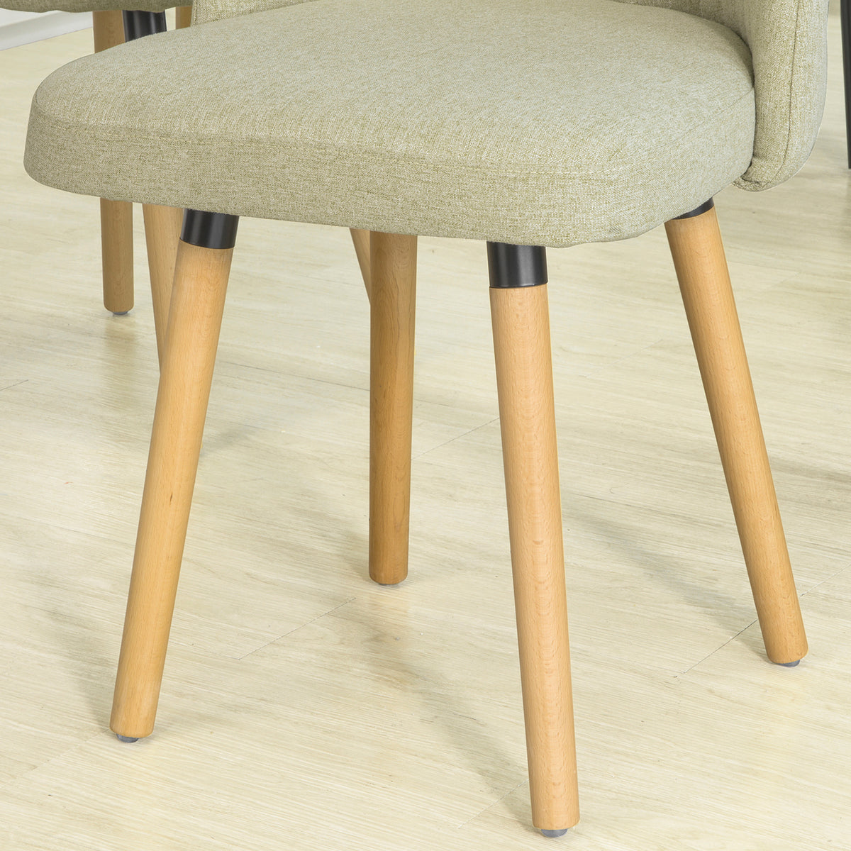SoBuy FST84-MI x2 Set de 2 Scaune de Dining Scaune de Bucătărie Scaune pentru Vizitatori cu Spătar și Șezut Tapițat