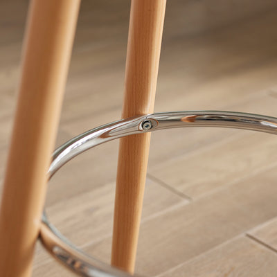 SoBuy FST86-W Tabouret de Bar Tabouret Haut de Bistrot Chaise de Bar avec Repose-Pieds et Dossier