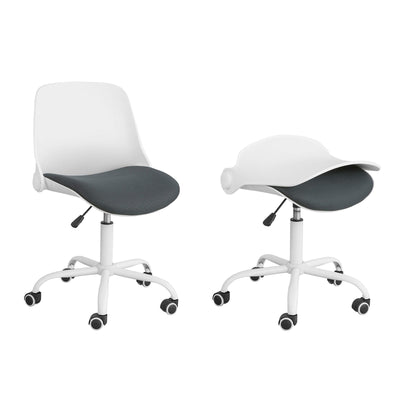SoBuy FST87-W Chaise de Bureau Ergonomique Dossier Pliant Fauteuil Pivotant Chaise pour Ordinateur