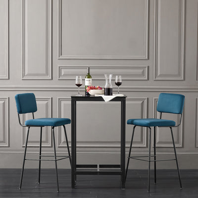 SoBuy FST90-Bx2 Lot de 2 Tabourets de Bar Design Tabouret Haut de Bistrot avec Dossier et Repose-Pieds, Tabouret de Comptoir, Chaise de Bar