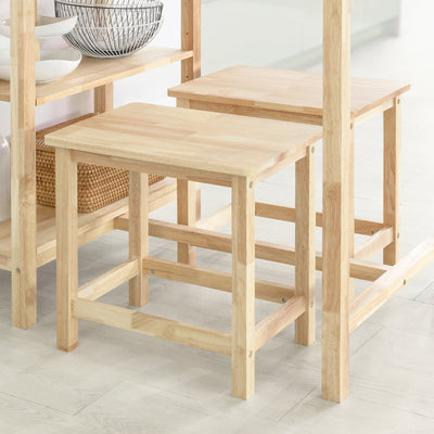 SoBuy FST91-Nx2 Set de 2 scaune de sufragerie, bucătărie din lemn de cauciuc