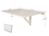 SoBuy FWT01-W Masă Pliabilă de Perete din Lemn, Masă de Bucătărie, Masă pentru Copii, 75×60cm, Alb