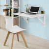 SoBuy FWT05-W Bureau Table de Cuisine Table Murale Rabattable en Bois 75×60cm, Blanc