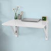 SoBuy FWT05-W Bureau Table de Cuisine Table Murale Rabattable en Bois 75×60cm, Blanc