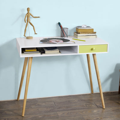SoBuy FWT24-W Bureau Console ordinateur Table d'appoint Secrétaire Informatique