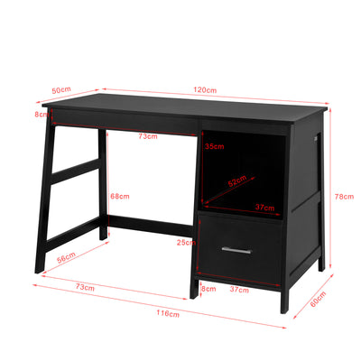 SoBuy FWT38-Sch Table de Bureau Informatique Poste de Travail Bureau d'Ordinateur