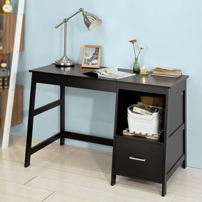 SoBuy FWT38-Sch Table de Bureau Informatique Poste de Travail Bureau d'Ordinateur