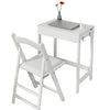 SoBuy FST06-W Chaise pliante en bois avec assise rembourrée, Chaise pliable pour Cuisine