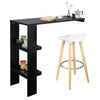 SoBuy FWT55-SCH Table de Bar Murale Table Haute de Bar Mange-Debout Cuisine