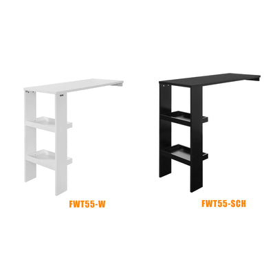 SoBuy FWT55-SCH Table de Bar Murale Table Haute de Bar Mange-Debout Cuisine