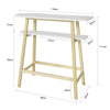 SoBuy FWT59-WN Table de Bar Table Haute de Bar Mange-Debout Cuisine Table café Scandinave