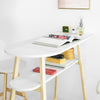 SoBuy FWT59-WN Table de Bar Table Haute de Bar Mange-Debout Cuisine Table café Scandinave