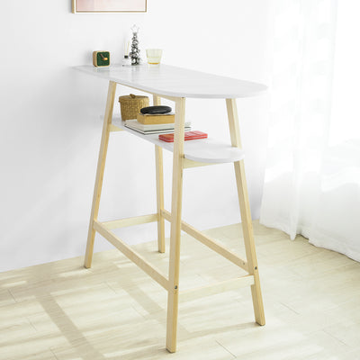 SoBuy FWT59-WN Masă de Bar Masă Înaltă de Bar Mâncător Bucătărie Masă de cafea Scandinavă