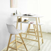 SoBuy FWT59-WN Table de Bar Table Haute de Bar Mange-Debout Cuisine Table café Scandinave