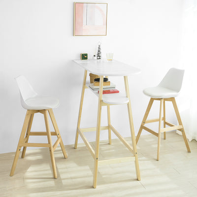 SoBuy FWT59-WN Masă de Bar Masă Înaltă de Bar Mâncător Bucătărie Masă de cafea Scandinavă