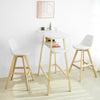 SoBuy FWT59-WN Table de Bar Table Haute de Bar Mange-Debout Cuisine Table café Scandinave