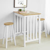 SoBuy FWT65-WN Set de Table + 2 Chaises Style de Bar Ensemble Table de Bar + 2 Tabourets de Bar