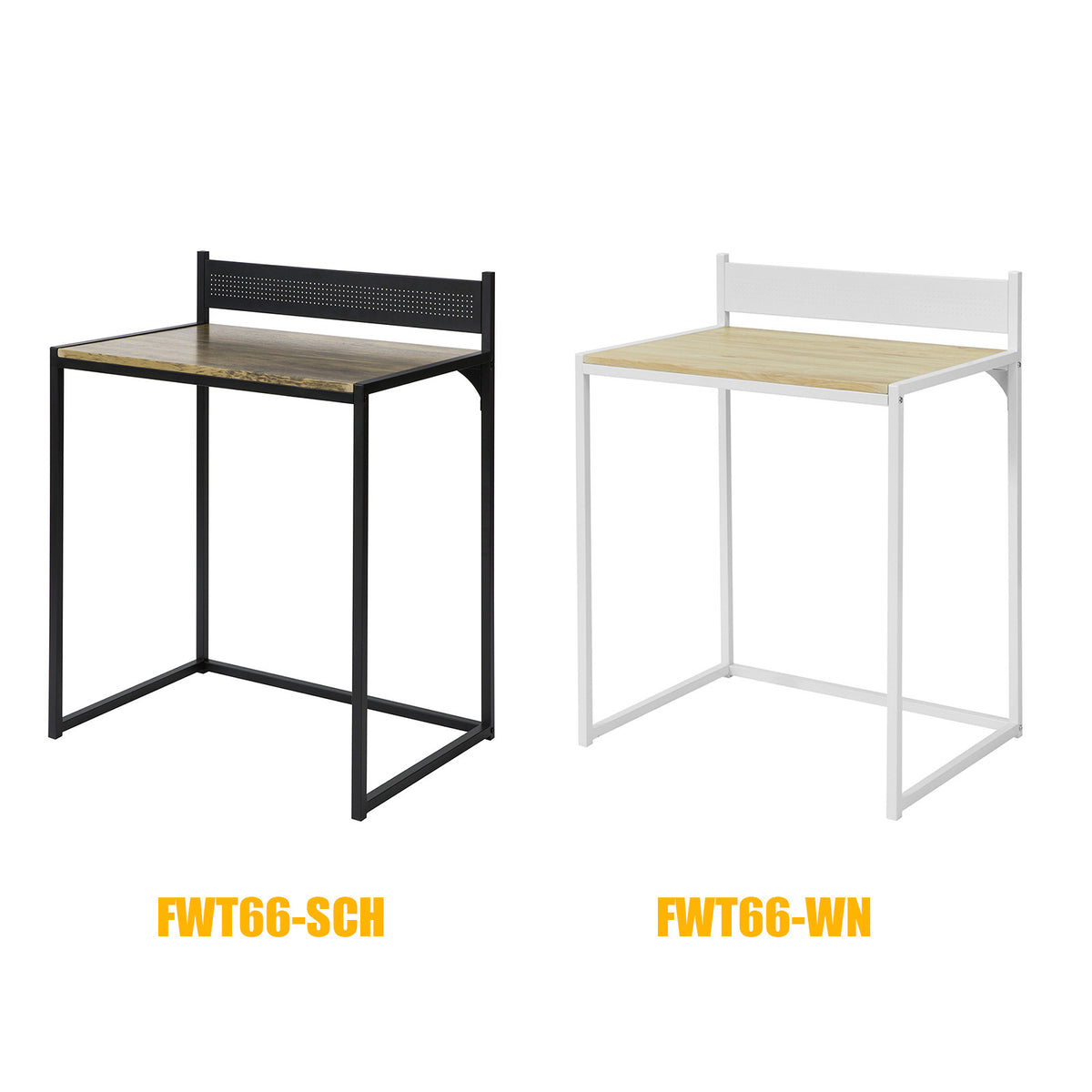 SoBuy FWT66-SCH Masă de Birou pentru Computer Stație de Lucru Masă de Studiu în Stil Industrial, Mărime Mică Economie de Spațiu