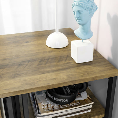 SoBuy FWT85-F Bureau Informatique Pliant Table de Bureau avec Étagère à 3 Niveaux Travail Pliable
