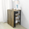 SoBuy FWT85-F Bureau Informatique Pliant Table de Bureau avec Étagère à 3 Niveaux Travail Pliable