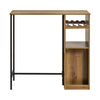 SoBuy FWT97-PF Table de Bar, Table Haute, Table à Manger, Table de Cuisine avec Supports pour Verres et Bouteilles