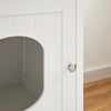 SoBuy HAT01-W Table d’Appoint, Bout de Canapé, Table de Chevet, Maison de Toilette pour Chat avec 1 Compartiment Ouvert et 1 Porte