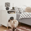 SoBuy HAT01-W Table d’Appoint, Bout de Canapé, Table de Chevet, Maison de Toilette pour Chat avec 1 Compartiment Ouvert et 1 Porte