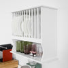 SoBuy KCR04-W Porte-Assiettes Murale d'assiettes Mural, avec 1 étagère | Prévente