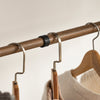 SoBuy Garderoba unghiulară a garderobei unghiulare, înălțime: 200-270 cm, KLS04-BR