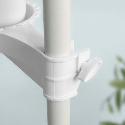 SoBuy KLS09-W Suport Telescopic Ghivece de Flori din Metal, Etajeră Suport Plante