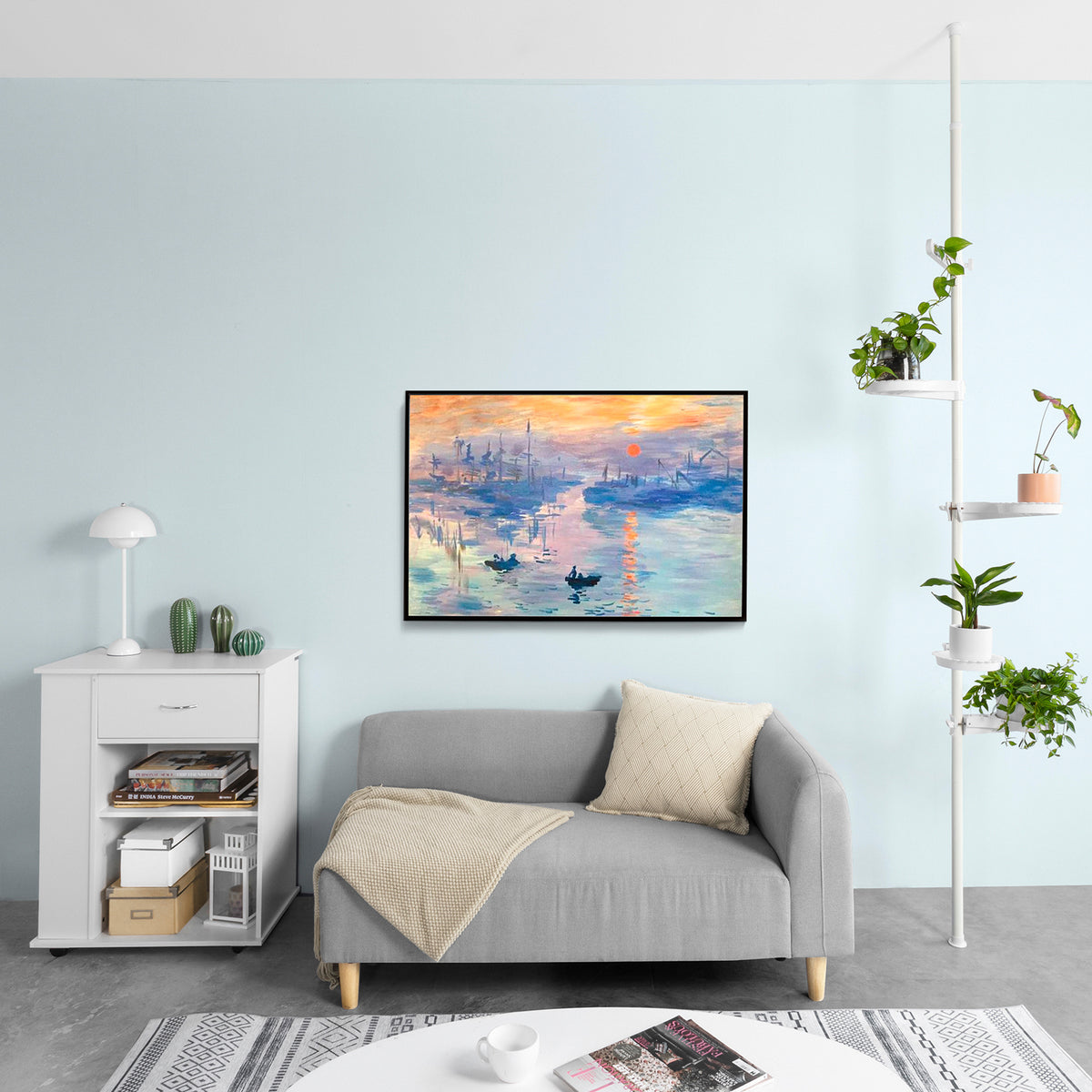 SoBuy KLS09-W Suport Telescopic Ghivece de Flori din Metal, Etajeră Suport Plante