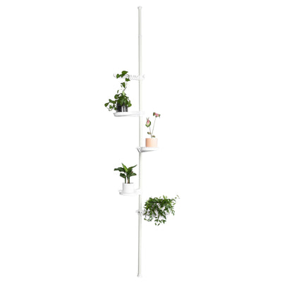 SoBuy KLS09-W Suport Telescopic Ghivece de Flori din Metal, Etajeră Suport Plante