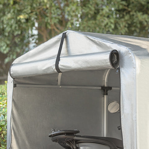 SoBuy Cortina pentru biciclete impermeabile protecție UV UV Cortina de garaj pentru biciclete perdele polivalente de grădină în culoare argintiu, 159x219x165 cm, kls11-l