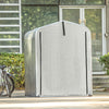 SoBuy KLS11 Acoperiș Grădină, Cabană de Grădină Exterior Impermeabilă, Adăpost Motocicletă, Garaj pentru Biciclete și Unelte, Adăpost Biciclete, Depozitare și Stocare, Argintiu, 120x176x163 cm