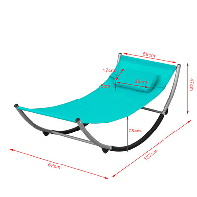 SoBuy KMB04-B Șezlong balansoar pentru copii din metal și material textil