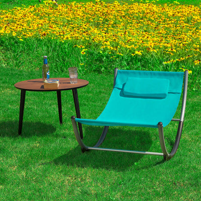 SoBuy KMB04-B Șezlong balansoar pentru copii din metal și material textil