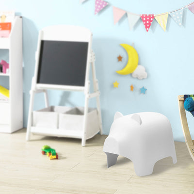 SoBuy KMB14-W Scaun Taburet pentru Copii Design Pouf pentru Copii Scaun șezlong pentru Copii