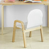 SoBuy Set 2 scaune pentru copii Scaun Înălțimea copiilor Înălțimea reglabilă Se așeză în clasa de lemn solid E1 KMB24-WWT2