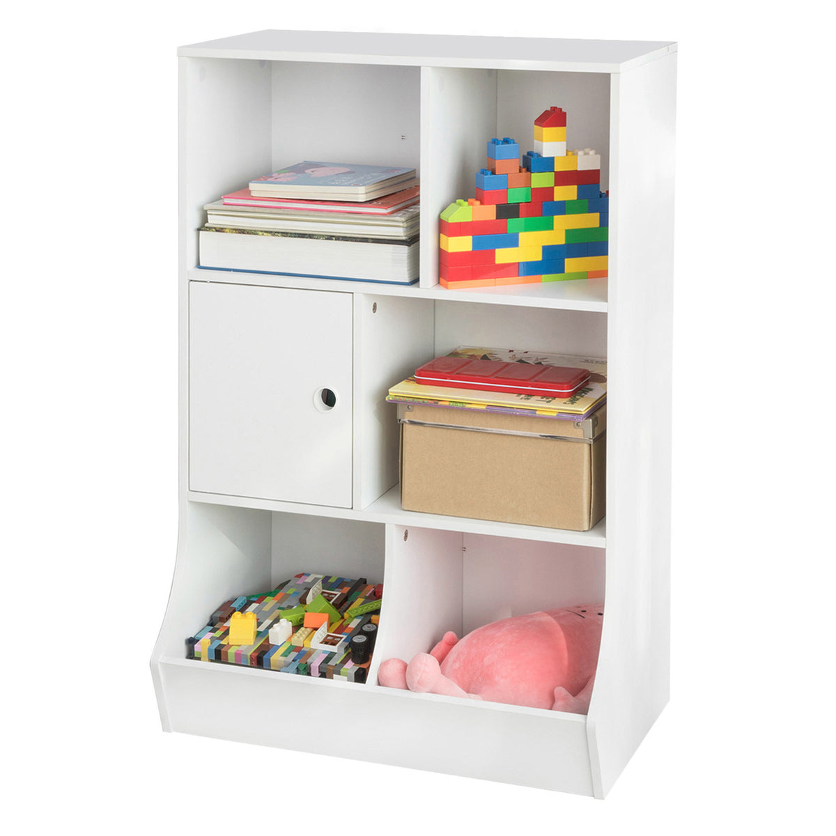SoBuy KMB25-W Bibliothèque Meuble de Rangement pour Livres et Jouets Étagère de Rangement