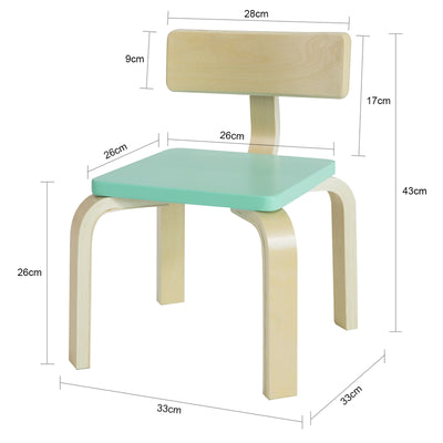 SoBuy KMB29-HB Scaun pentru copii din lemn de mesteacăn Scaun confortabil pentru copii