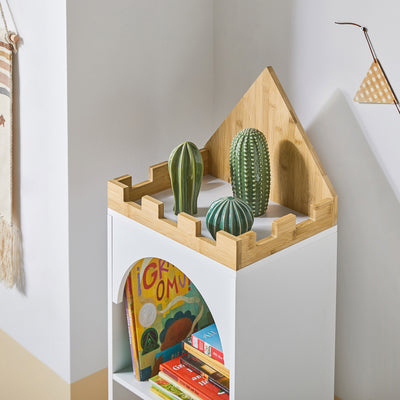 SoBuy KMB42-W Bibliothèque Étagère de Rangement pour Livres et Jouets Enfant Étagère à Livres, Multifonctionnel