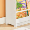 SoBuy Bibliotecă pentru copii cu 3 rafturi pentru jucării pentru rafturile copiilor care organizează jucării de depozitare albă, KMB45-W