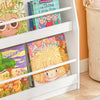 SoBuy Bibliotecă pentru copii cu 3 rafturi pentru jucării pentru rafturile copiilor care organizează jucării de depozitare albă, KMB45-W