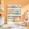 SoBuy KMB45-W Bibliotecă Montessori pentru copii, Etajeră pentru cărți pentru băieți, fete, cameră copii, Etajere cu 3 înălțimi
