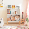 SoBuy KMB47-W Bibliotecă Raft pentru cărți Raft de depozitare pentru cărți și jucării copii, Suport reviste cu 3 rafturi, 60x25x80 cm